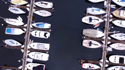 Flyover marina Stock Footage 70568235