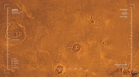 Flyover of Martian equator at approximate longitude of 109 degrees Stock-Footage 49017286