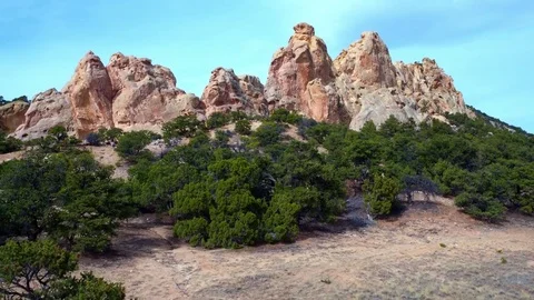 Flyover of Mountain Range of Dixie National Forest Stock-Footage 75871444