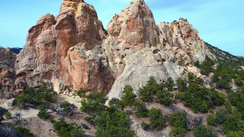 Flyover of Mountain Range of Dixie National Forest Stock Footage 75871490