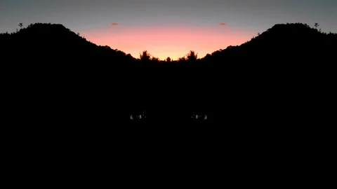 Flyover ocean beach Philippines by sunset Stock Footage 105828841