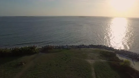 Flyover into ocean Stock Footage 167371916