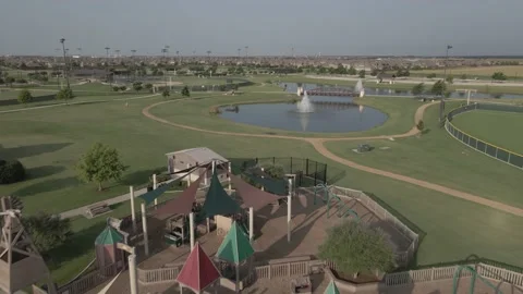 Flyover Playground and Park Stock-Footage 165903075