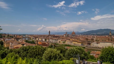 Flyover Ponte Vecchio, Florence Hyperlapse Stock Footage 116362369