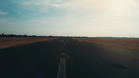 Flyover a runway at tempelhofer feld Stock-Footage 102123247