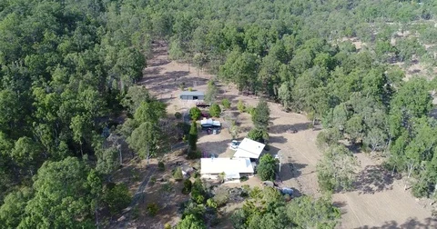 Flyover of rural property Stock Footage 80900271