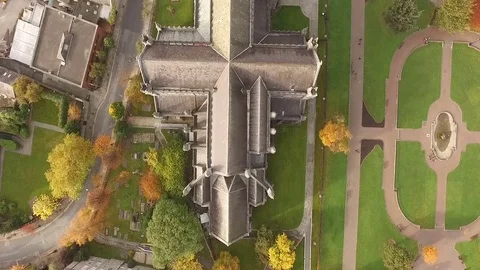Flyover of Saint Patrick's Cathedral, Dublin. Stock Footage 78864747