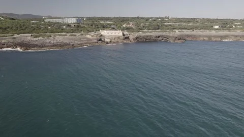Flyover Sao Jorge de Oitavos Fort Cascais Portugal with Quinta da Marinha Stock Footage 194766959