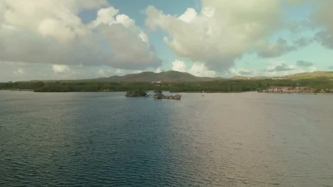 Flyover small islands Stock Footage 282738324
