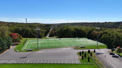 Flyover Soccer Field Stock Footage 289341814