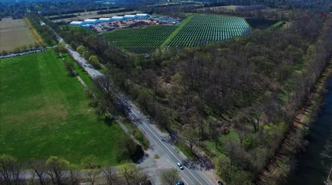 Flyover Solar Pannels In Princeton New Jersey Stock Footage 62299720