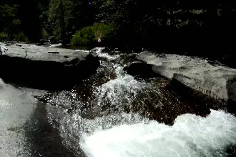 Flyover Stream In The Forest Stock Footage 11279160