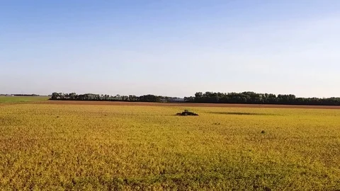 Flyover of Tractor Video stock 78613173