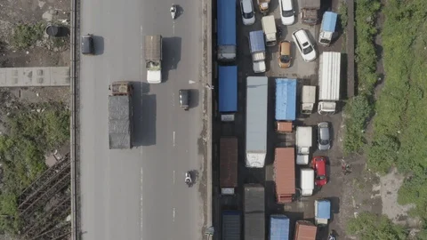 Flyover traffic jam in Mumbai 스톡 동영상 120370212