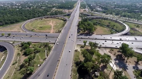 Flyover at Zero point Islamabad Stock Footage 55493111