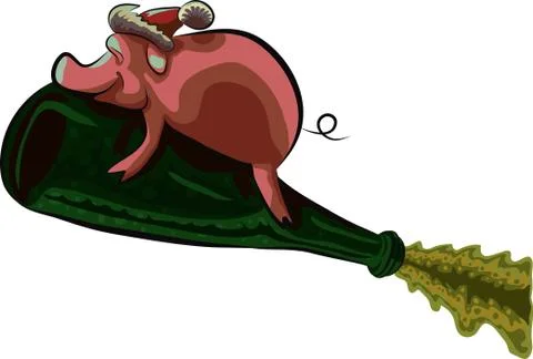 FlyPigDay Stock Illustration