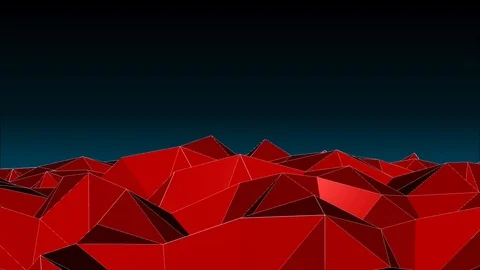 Flythrough Low Poly Mars Stock Footage 113855135
