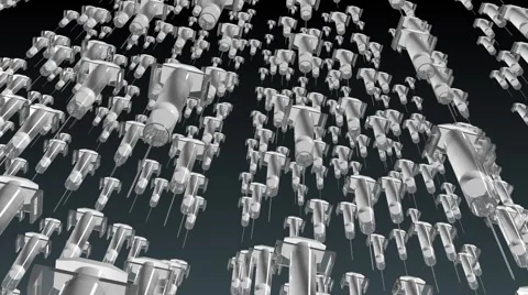 FlythroughMaterial to laboratory Stock Footage 55693060