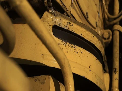 Flywheel detail engine room Stock Footage 71872784