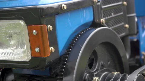 Flywheel mechanism on a tractor Stock Footage 199819559