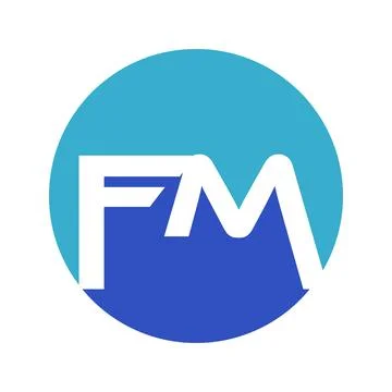 Fm Letter Logo Design Stock Illustration