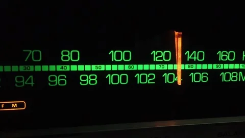 FM radio dial Video stock 323896421