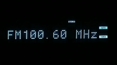 FM Radio Display Macro Video stock 11675306
