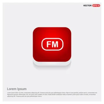 Fm radio frequency icon Stock Illustration