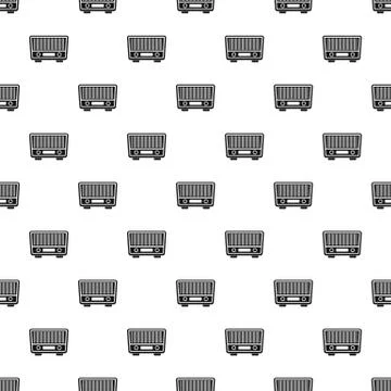 Fm radio pattern seamless vector Stock Illustration