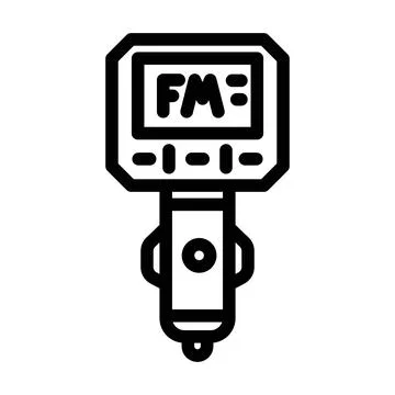 Fm transmitter accessory line icon vector illustration Stock Illustration