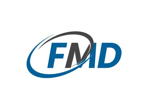 Fmd letter creative modern elegant swoosh logo design Stock Illustration