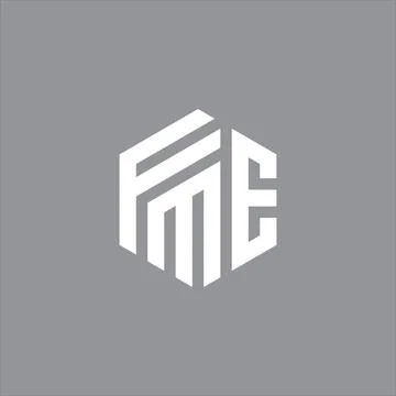 FME Letter monogram Initial Logo Design Template Vector Illustration. FME e.. Stock Illustration
