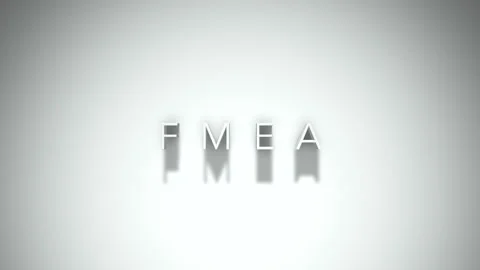 FMEA 3D title animation with shadows on a white background Stock Footage 296517721
