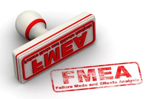 FMEA. Failure Mode and Effects Analysis. The seal and imprint Stock Illustration