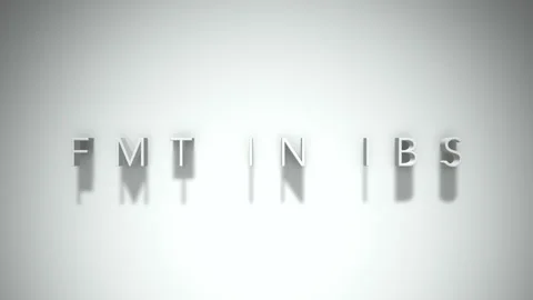 Fmt in ibs 3D title animation with shadows on a white background Stock Footage 297216704