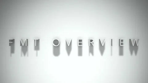 Fmt overview 3D title animation white text on a white background Stock Footage 299747950