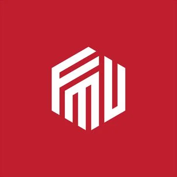 FMU Letter monogram Initial Logo Design Template Vector Illustration. FMU e.. Stock Illustration