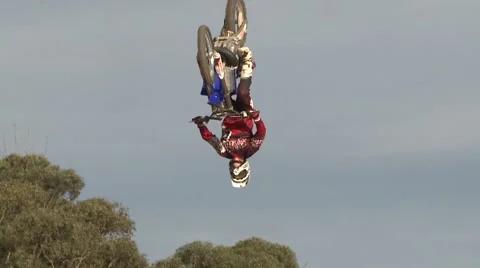 FMX COMPOUND_SMOOTH BACKFLIP Stock Footage 46754185