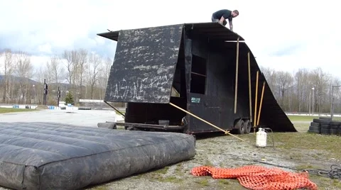 FMX Ramp put down timelapse Stock Footage 43503260