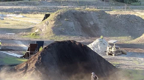 FMX Suzuki Rider crashes Stock Footage 43503225