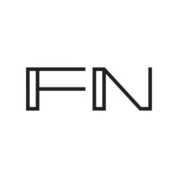 Fn initial letter vector logo icon Stock Illustration