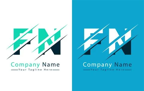 FN Letter Logo Vector Design Concept Elements Illustrazione stock