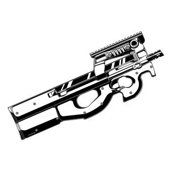 Fn p90 gun Stock Illustration