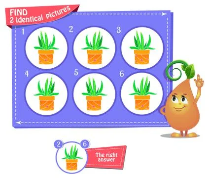 Fnd 2 identical flower Stock Illustration