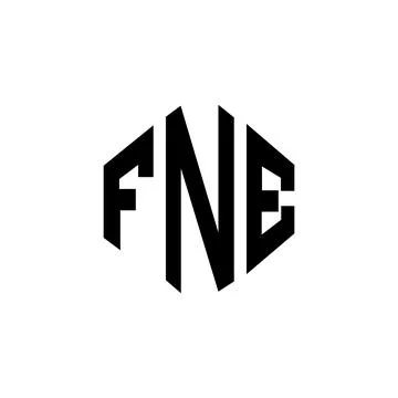 FNE letter logo design with polygon shape. FNE polygon and cube shape logo .. Stock Illustration