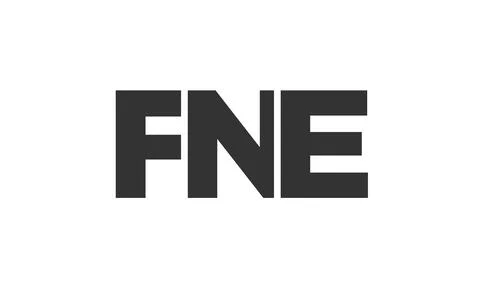 FNE logo design template with strong and modern bold text. Initial based ve.. Stock Illustration