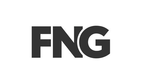 FNG logo design template with strong and modern bold text. Initial based ve.. Stock Illustration