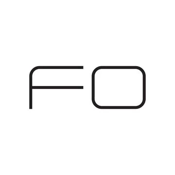 Fo initial letter vector logo icon Illustrazione stock