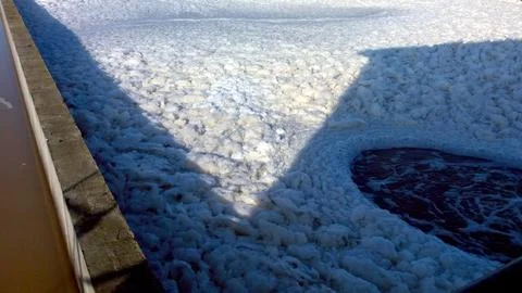 Foam Accumulation Observed on the Surface of a Purification Reactor in an I.. Stock Photos