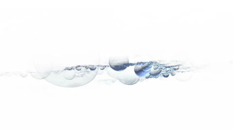 Foam And Blue Bubbles Floating Stock Footage 36045929